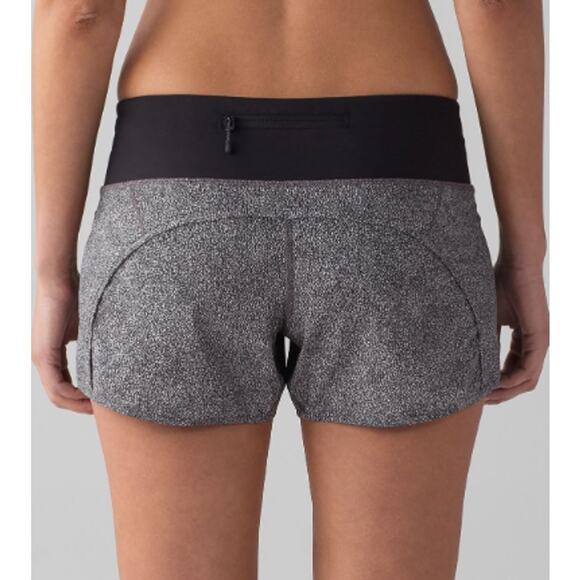 Lululemon Run Times Short (4-way Stretch 4") SZ 10 Spray Black